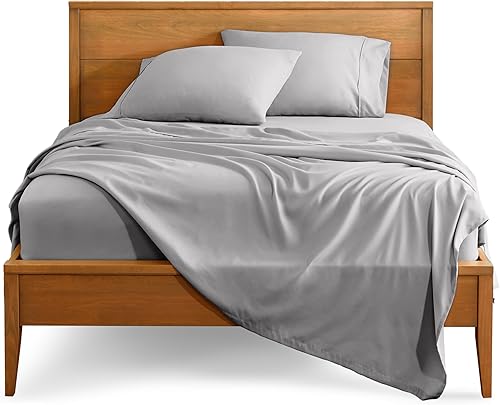 Bare Home Twin XL Sheet Set - 1800 Ultra-Soft Microfiber Twin Extra Long Bed Sheets - Double Brushed - Deep Pockets - Easy Fit - 3 Piece Set - Bedding Sheets & Pillowcases (Twin XL, Light Grey)